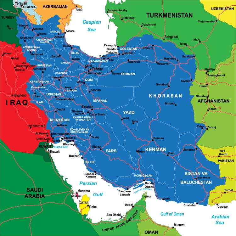 پوستر سه بعدی نقشه ایران و شهرها