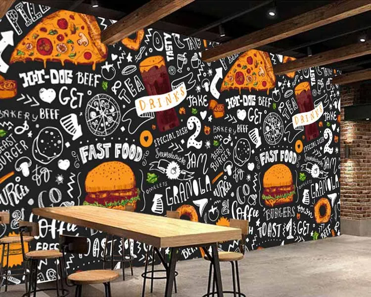 پوستر سه بعدی طرح فست فود