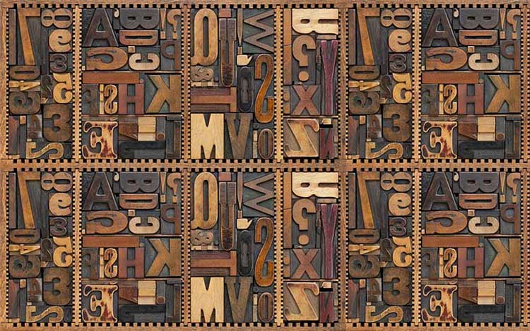 پوستر سه بعدی حروف لاتین 