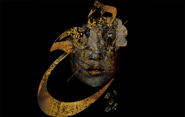 بوم کنواس تایپوگرافی طرح چهره فارسی