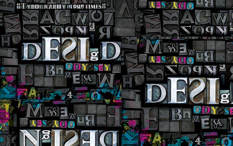 کاعذ دیواری سه بعدی حروف لاتین