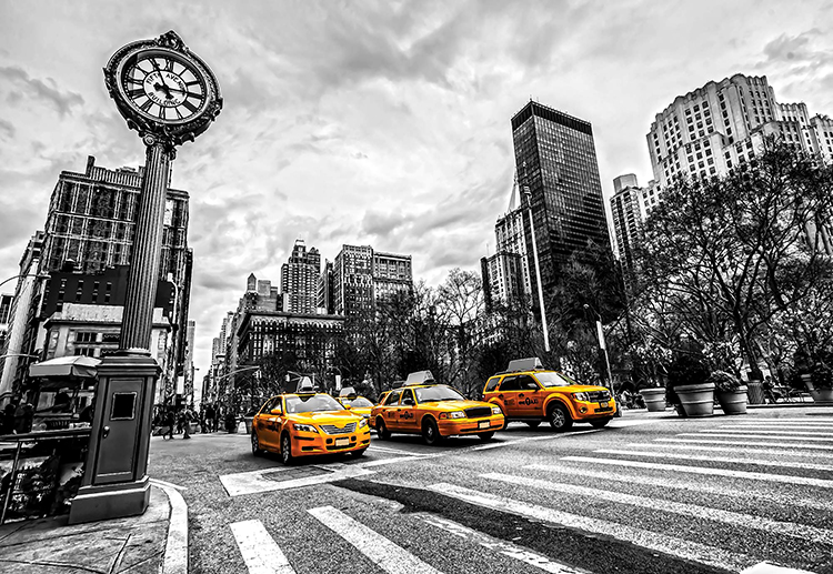 پوستر دیواری شهر نیویورک و تاکسی زرد