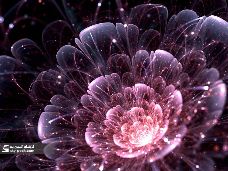 آسمان مجازی طرح گل شیشه ای 