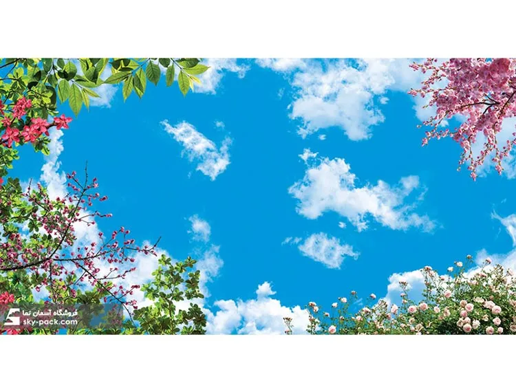 آسمان مجازی استخر طرح آسمان بهاری         