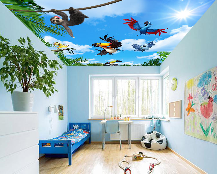 پوستر سقفی اتاق کودک و آسمان آبی