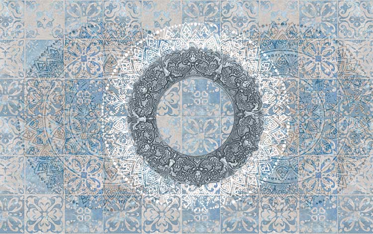 پوستر سه بعدی پتینه طرح گل شمسه