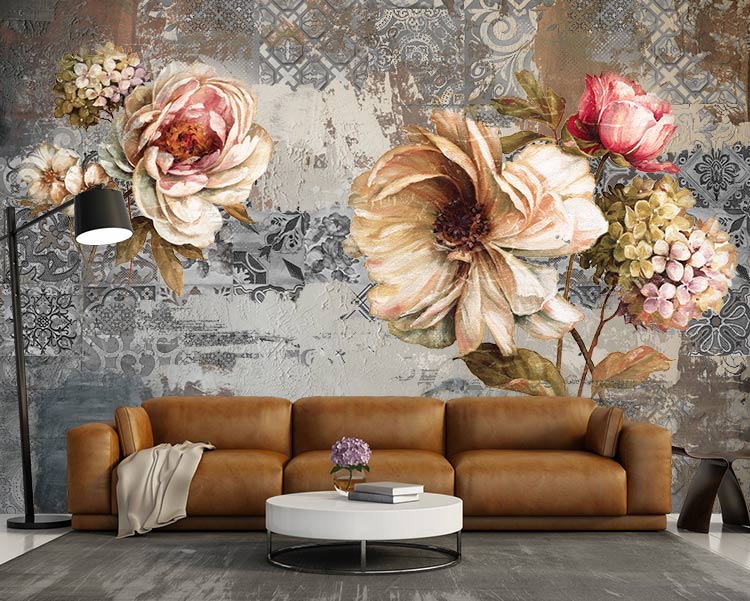 پوستر دیواری سه بعدی گلهای بهاری
