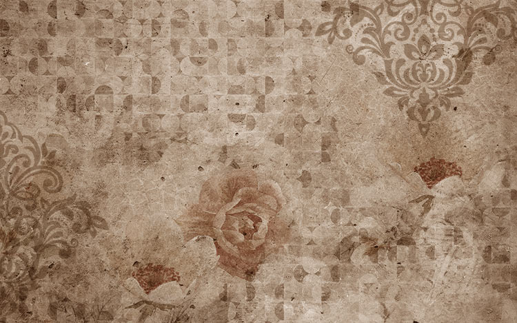  کاغذ دیواری سه بعدی پتینه طرح گل