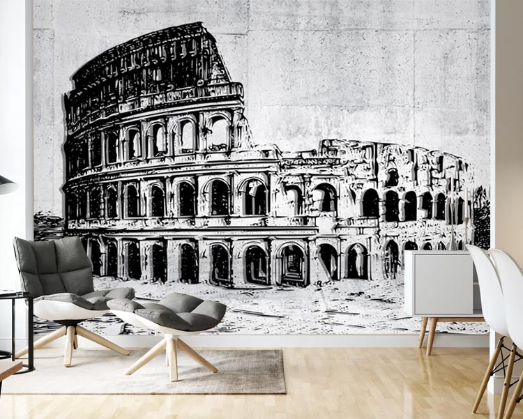 پوستر سه بعدی شهر طرح رم باستان