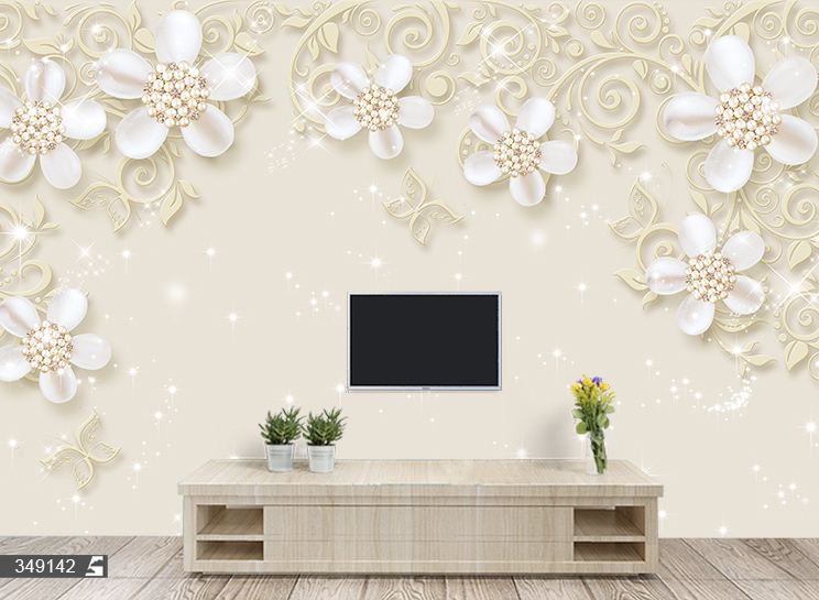 پوستر دیواری گل سفید
