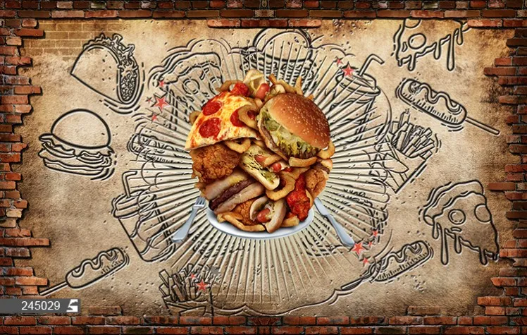 پوستر دیواری فست فود