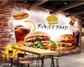 پوستر دیواری فست فود برگر