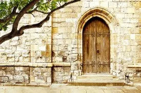 پوستر دیواری درب و خیابان قدیمی