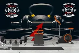 پوستر دیواری بدنسازی طرح وزنه