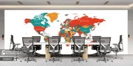 پوستر دیواری نقشه کره زمین