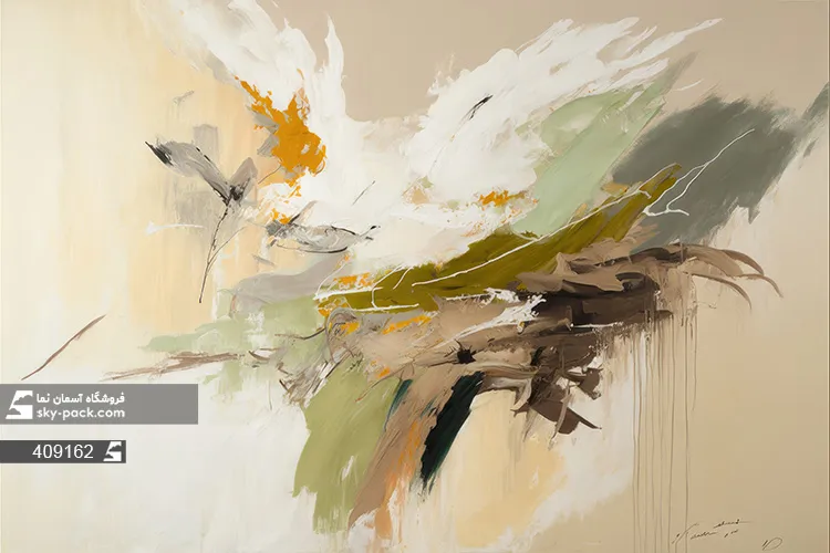 تابلو بوم کنواس طرح ابستره سنگ