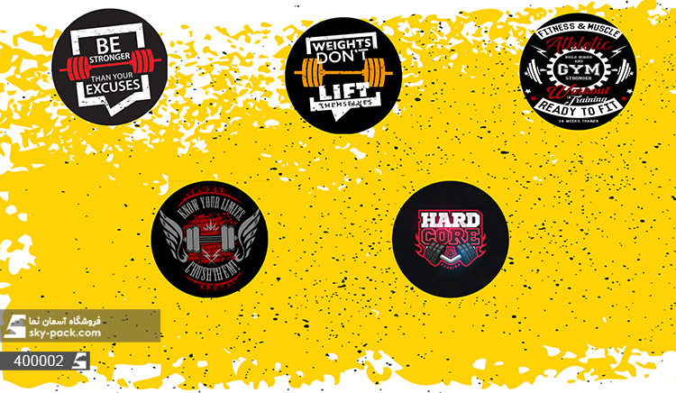 پوستر ورزشی بالای آیینه گرد